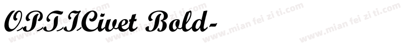 OPTICivet Bold字体转换